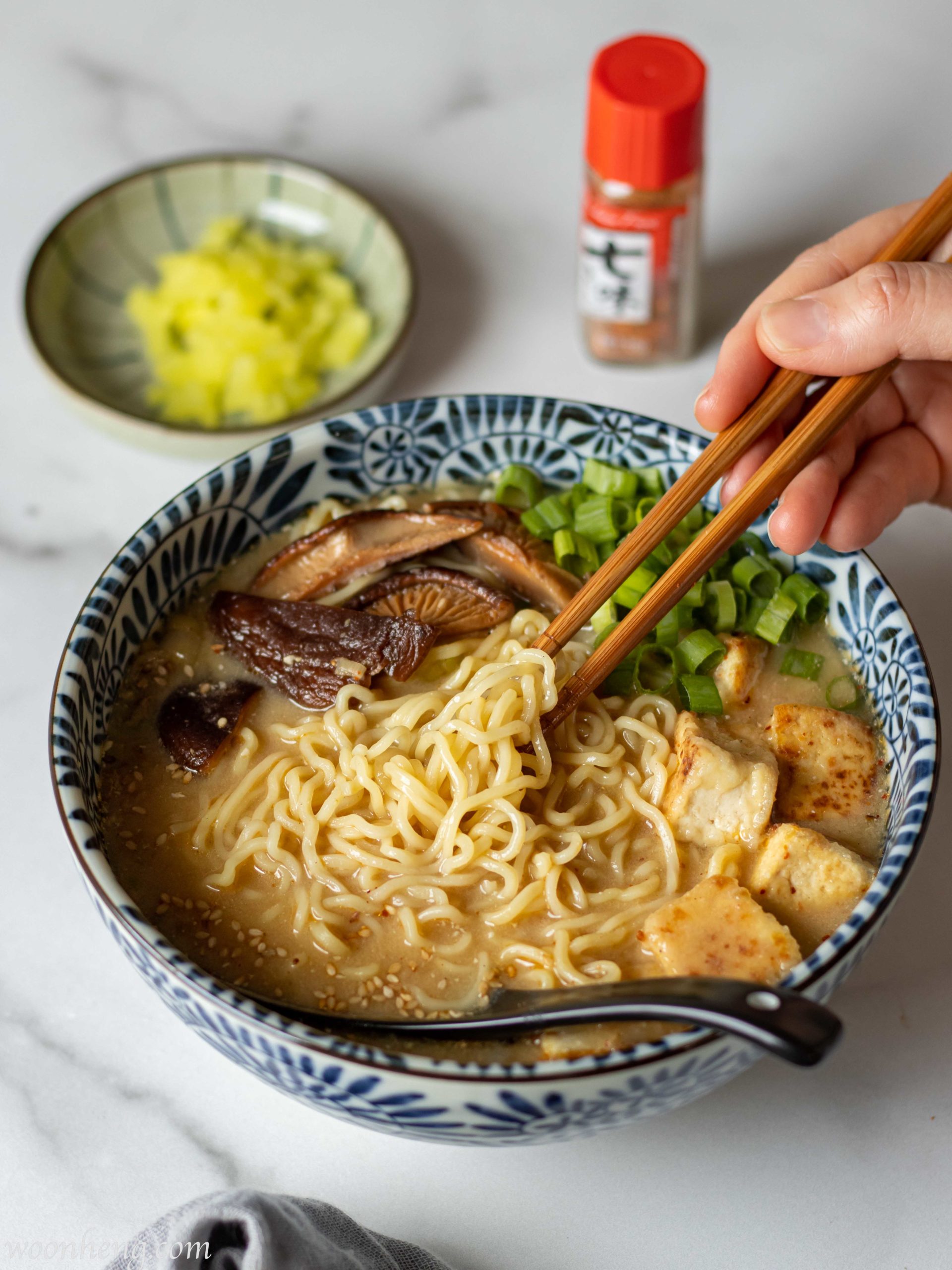One-Pot Easy Vegan Ramen (with miso sesame soup)