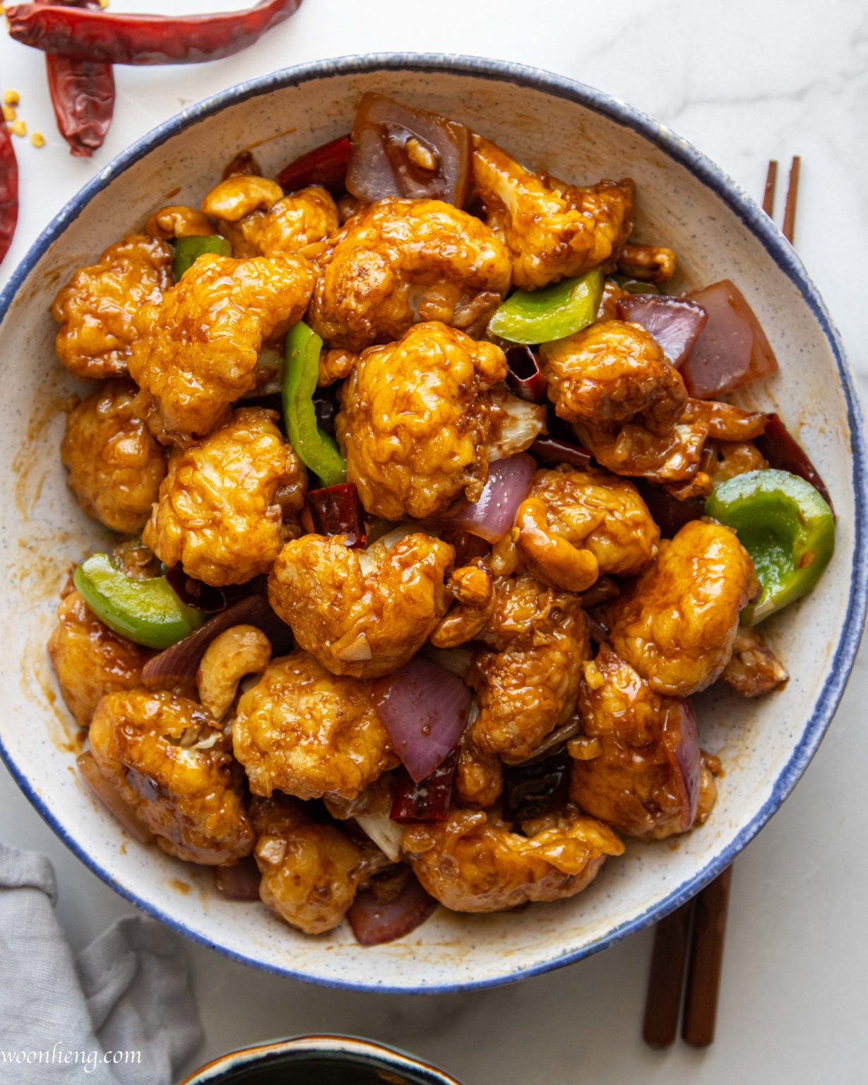 How to Make the BEST Kung Pao Cauliflower - WoonHeng