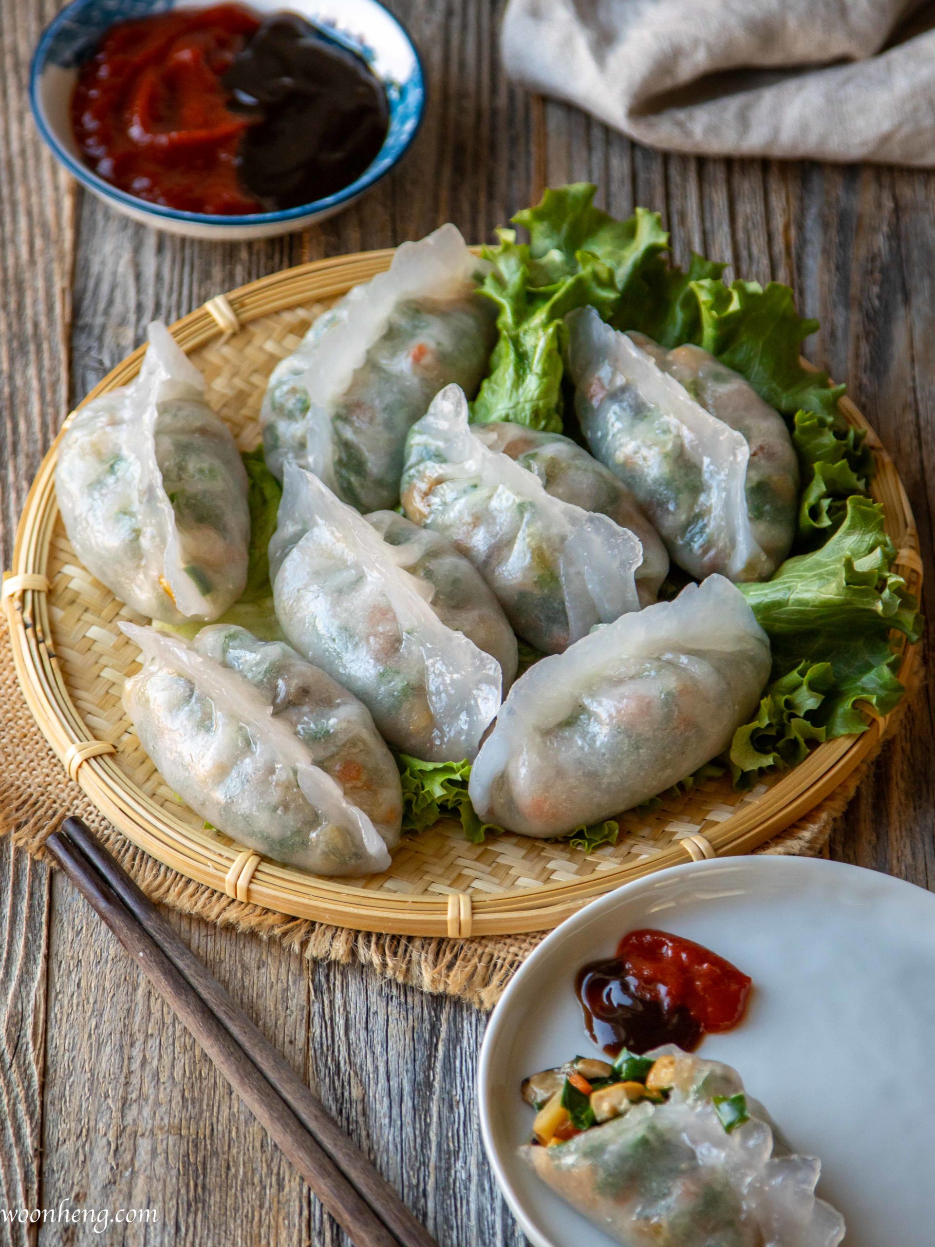 How to Make Vegan Teochew Crystal Dumpling - WoonHeng