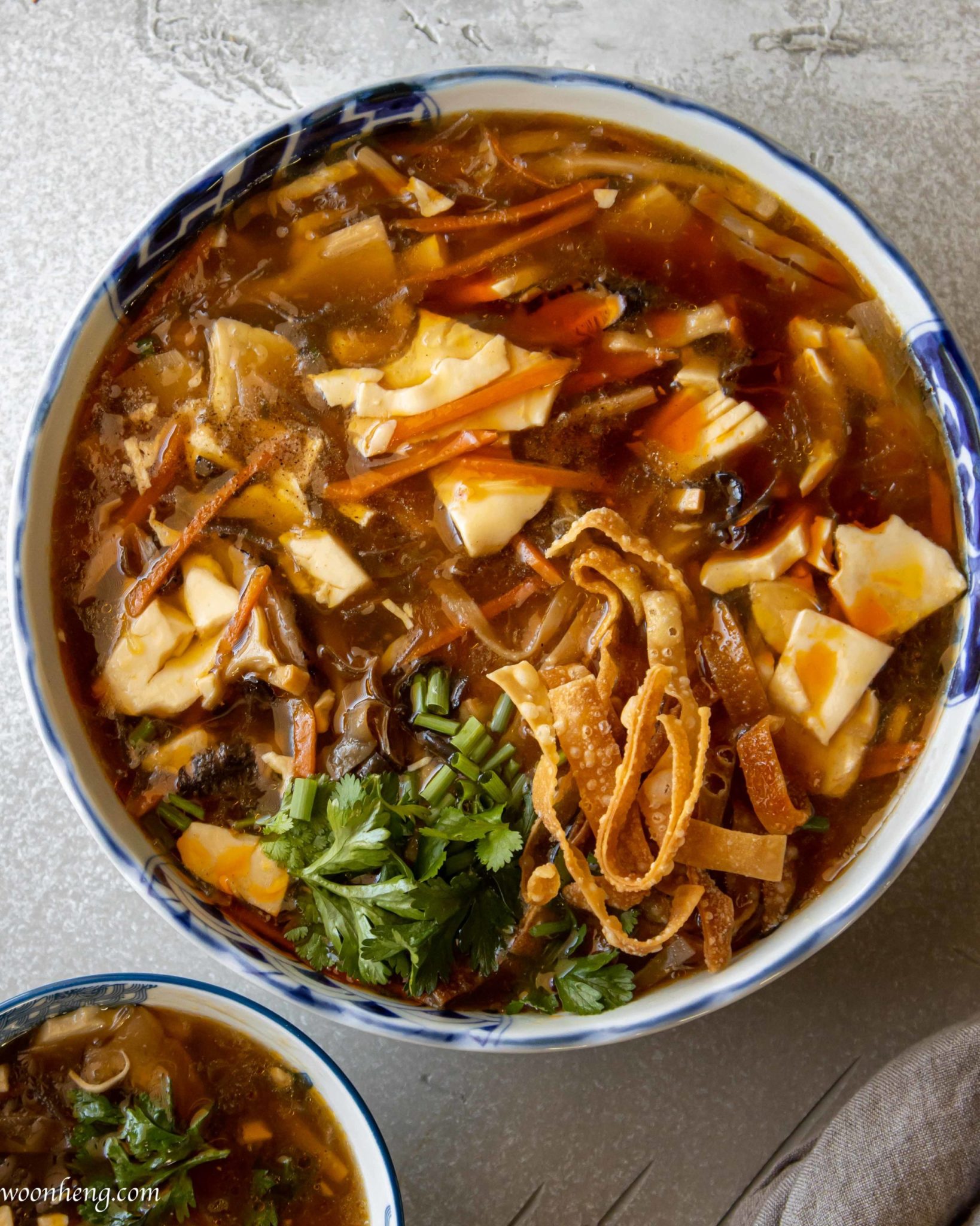 The Best Vegan Hot and Sour soup (Easy step-by-step) - WoonHeng