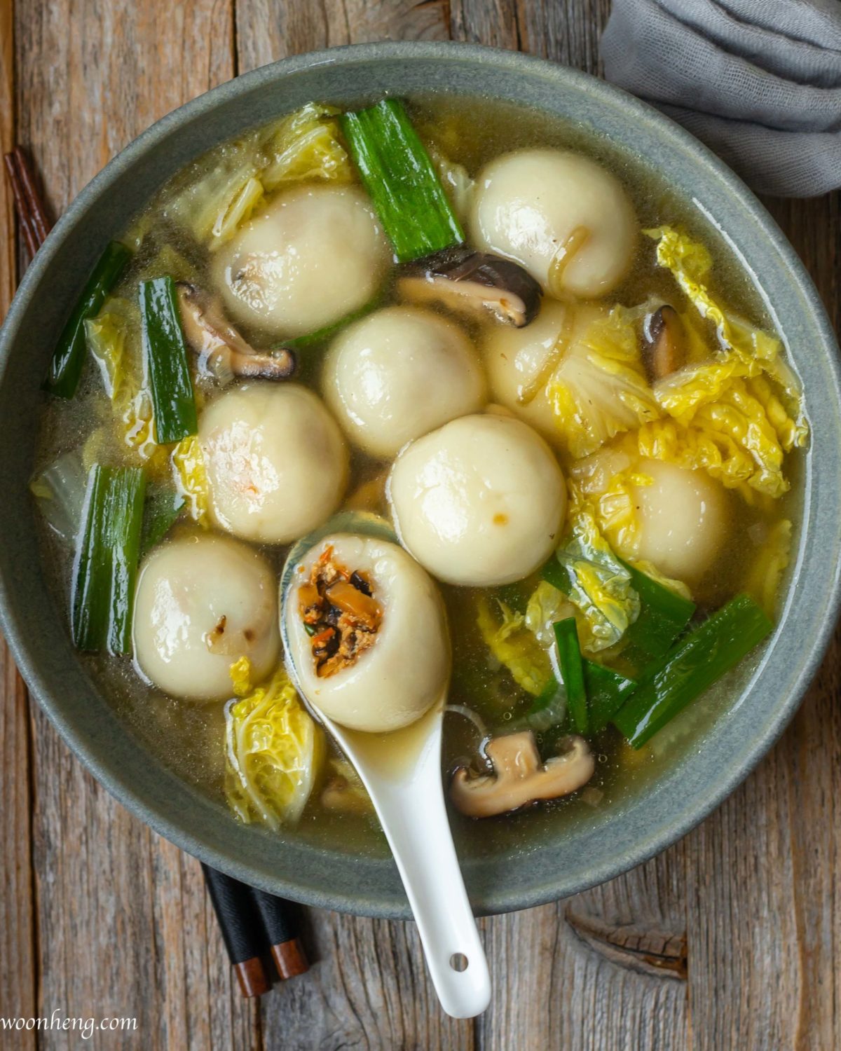 The Best Vegan Savory Rice Balls (Tang Yuan) You Need - WoonHeng