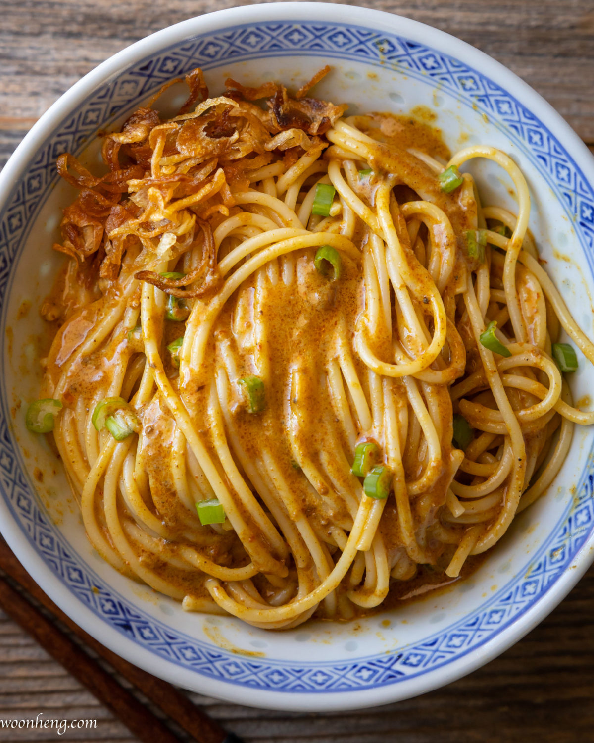 How to make 30-minute Vegan Curry Butter Spaghetti - WoonHeng